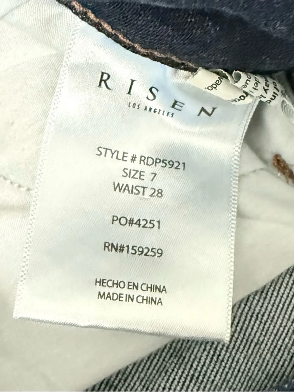 Risen Jeans High Rise Wide Leg Crop Jeans Style RDP5921 7/28 - Picture 7 of 12